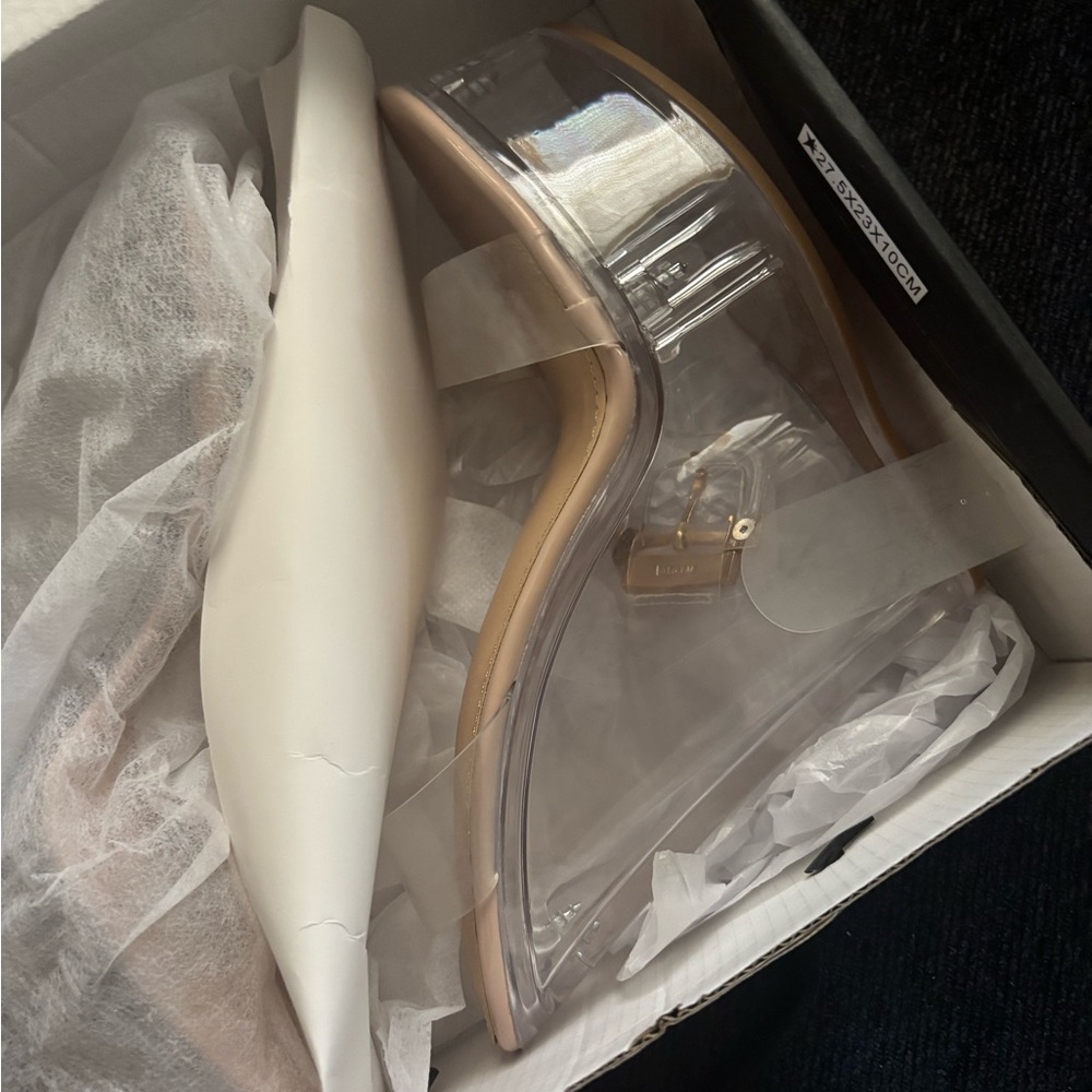 Transparent Wedge Heel Sandals